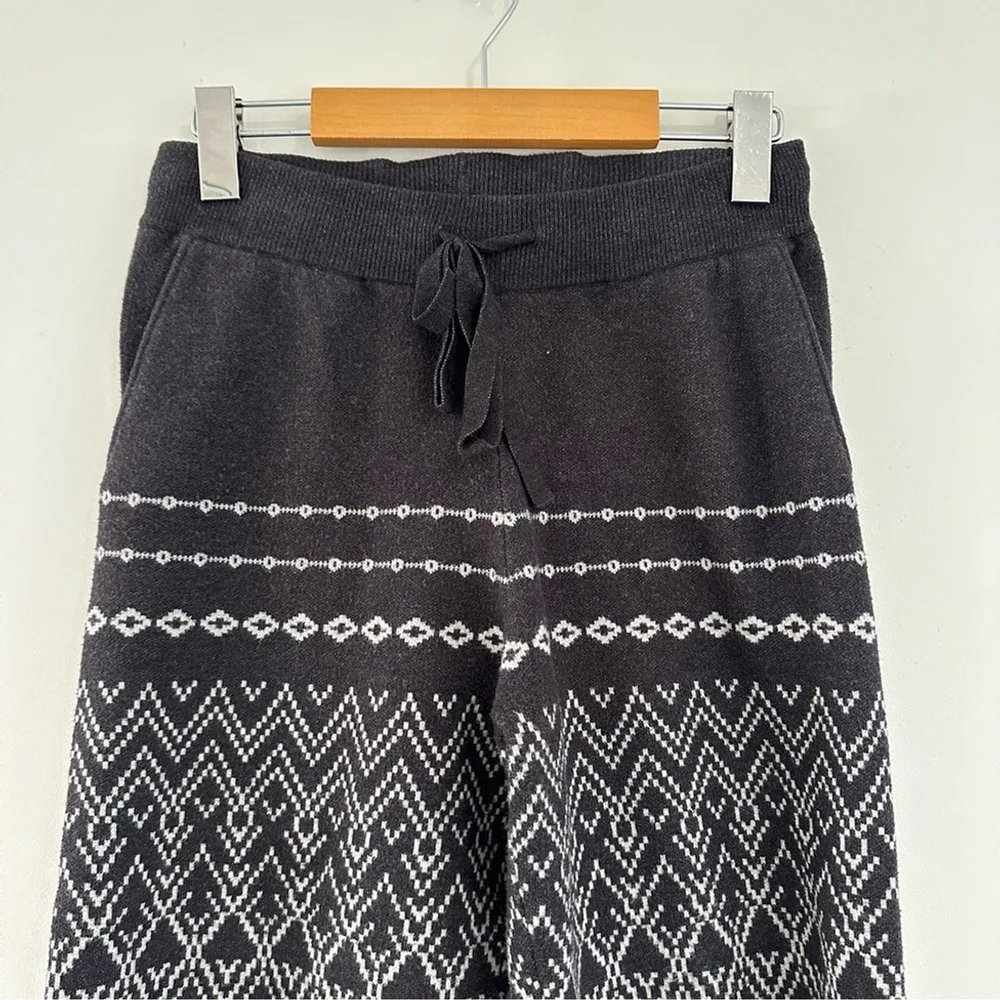 Joie Geometric Print Knit Joggers Sweatpants Grey Size Small Loungewear - Picture 7 of 13